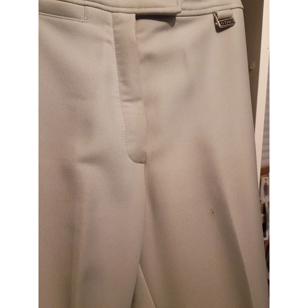 Vintage Gerry Red Striped Ski Jacket & White Stag Cream Stirrup Pants Set Kids L